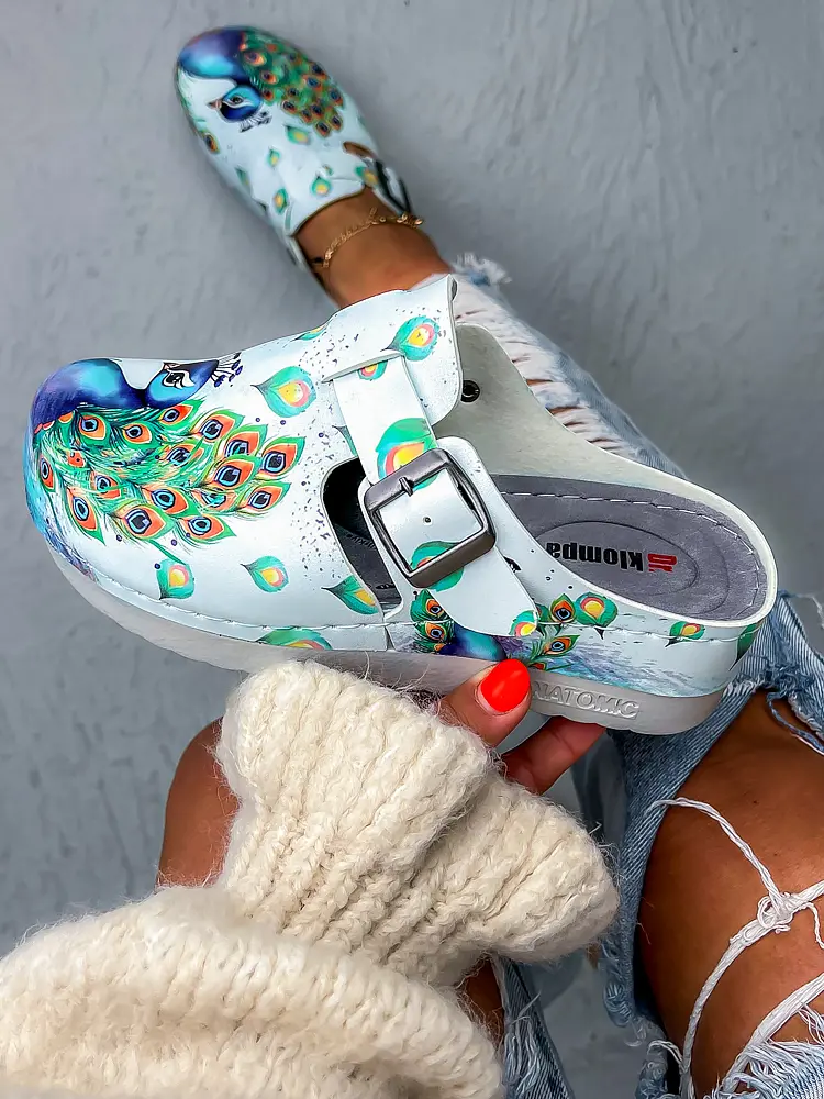 Mintás egészségügyi papucs PEACOCK - next