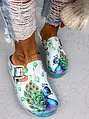 Mintás egészségügyi papucs PEACOCK