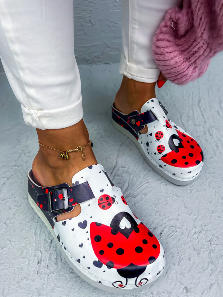 Mintás egészségügyi papucs LADYBUG - next