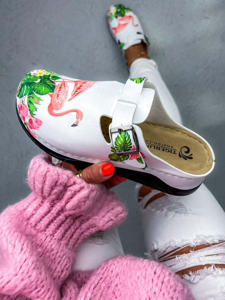 Mintás egészségügyi papucs FLAMINGO - next