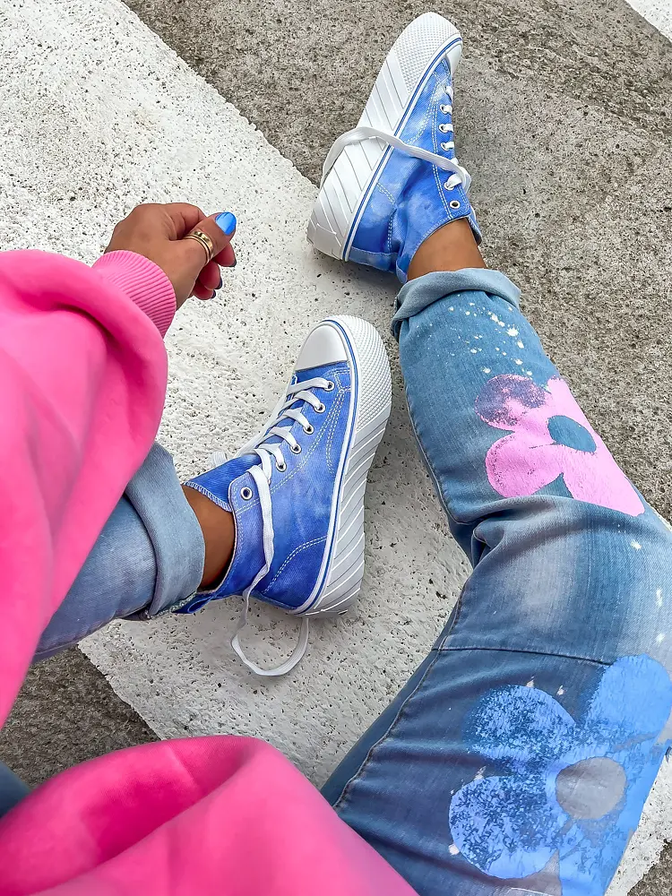 Színes magasszárú sportcipő BRADY