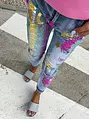 Női fashion farmer színes mintákkal