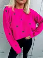 Elegáns fukszia pulóver DOTTA