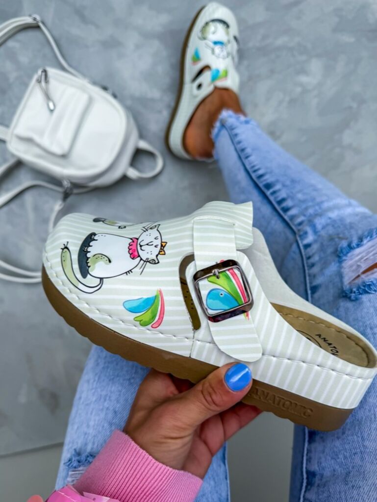 Mintás egészségügyi papucs KITTEN - next