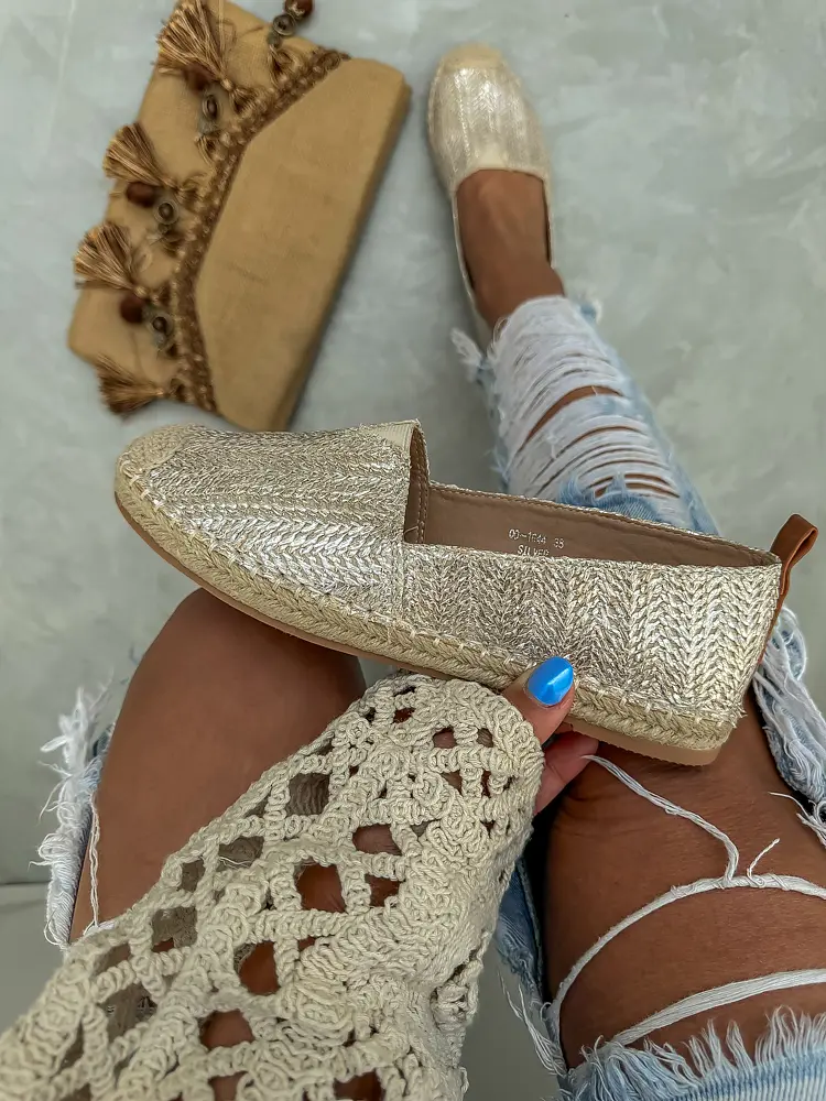 Ezüst espadrilles cipő LUIZA - next