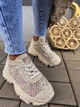 Hímzett hálós sportcipő JOHANNA