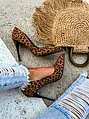 Elegáns leopárdmintás magassarkú LUCILLE
