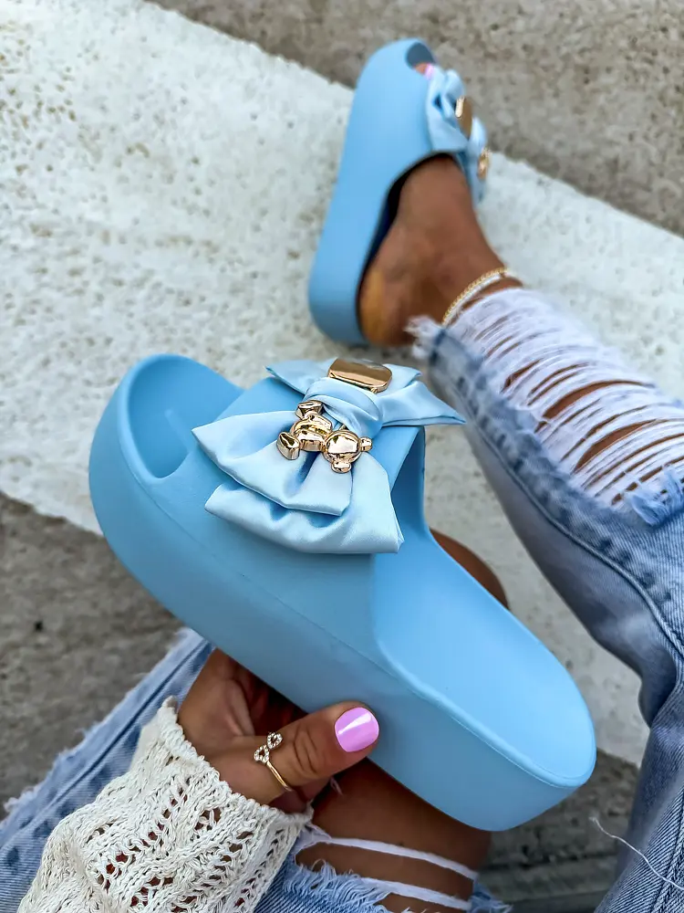 Platformos papucs arany színű dísszel PEPPER - next