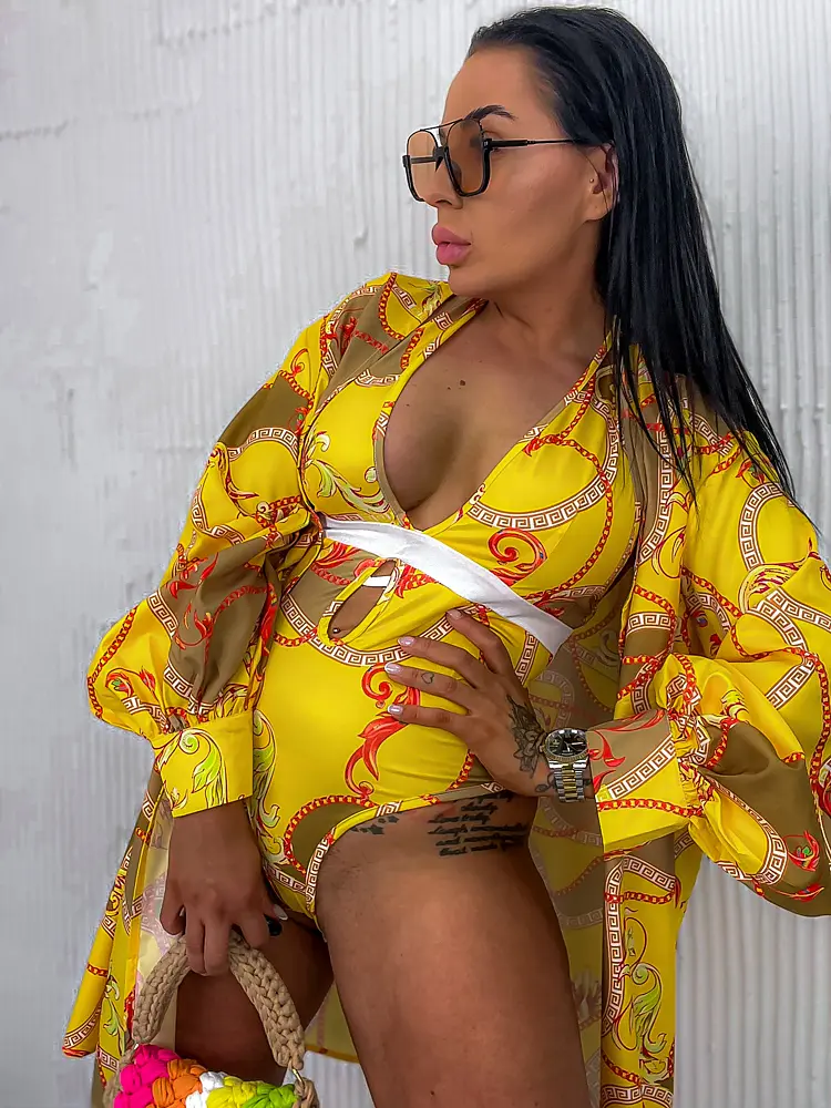 Egyrészes fürdőruha kaftánnal MIRELA+