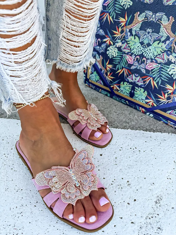 Kövecskékkel díszített papucs LAYLA - next