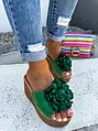 Zöld  platform papucs KAMERON