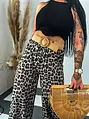 Leopárdmintás nadrág övvel LUISA