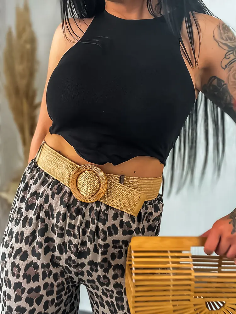 Fekete crop-top KORYN