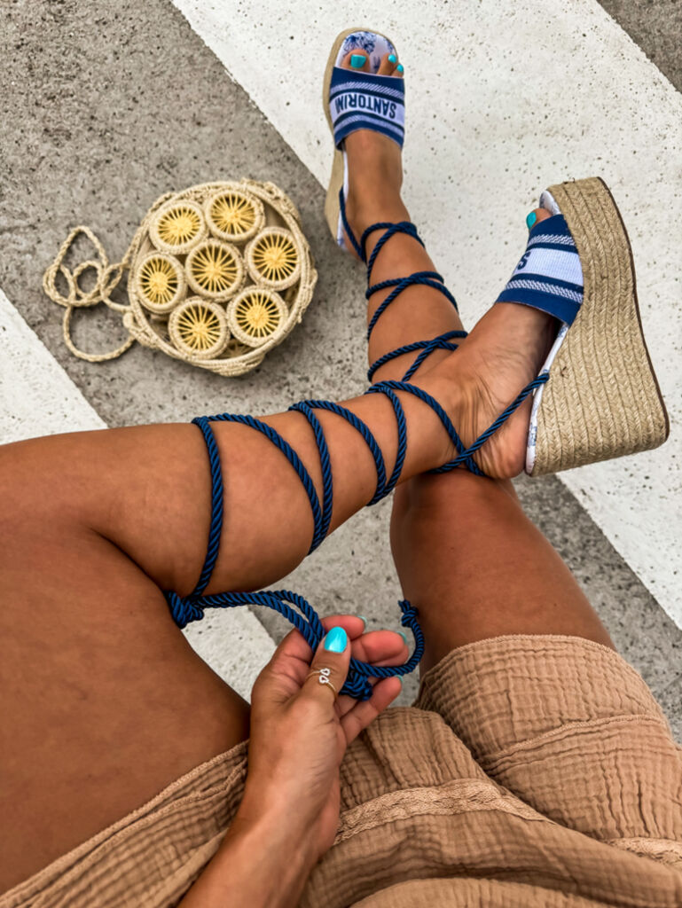 Felkötős platform szandál CRISTINA