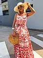 Mintás maxi ruha MYKONOS