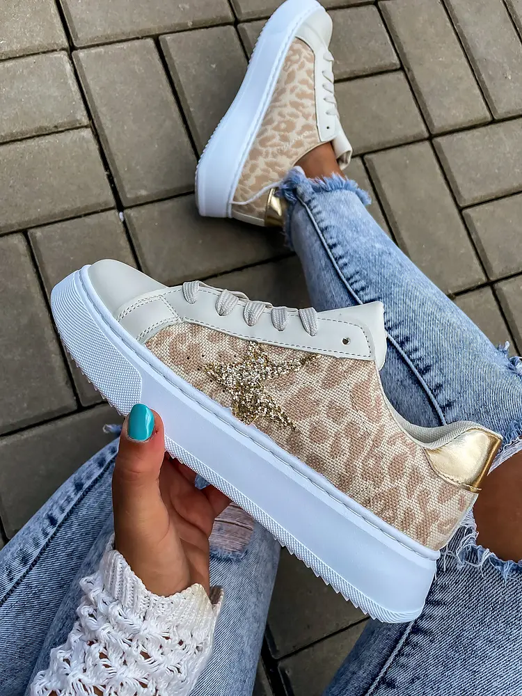 Leopárdmintás női sportcipő CARRY