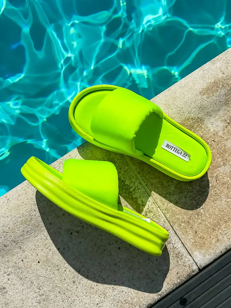 Neon sárga női papucs AVIVA