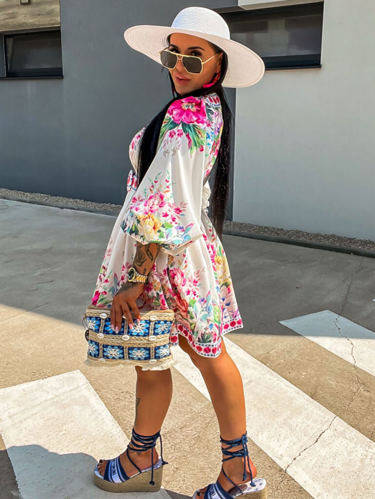 Virágmintás ingruha övvel HARLYN - next