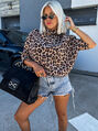 Elegáns leopárdmintás pulóver CARMELA
