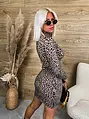 Garbós leopárdmintás ruha NYHAN