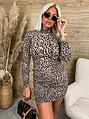 Garbós leopárdmintás ruha NYHAN