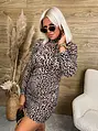 Garbós leopárdmintás ruha NYHAN