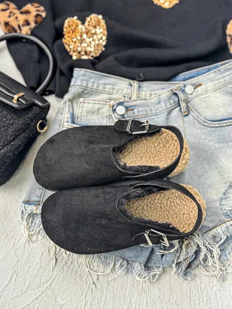 Meleg velúr papucs KARLA - next