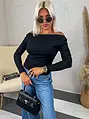 Hosszú ujjú fekete felső ISADORA