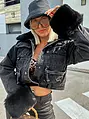 Műszőrmés farmer dzseki IRINA