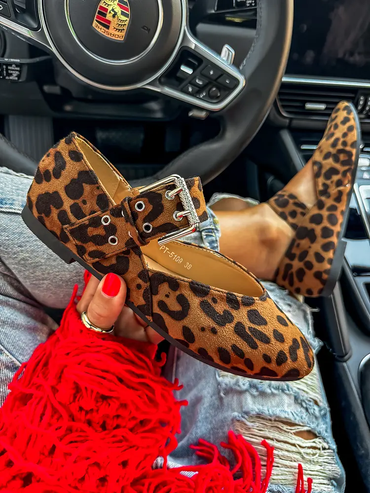 Leopárdmintás balerina cipő MORIA