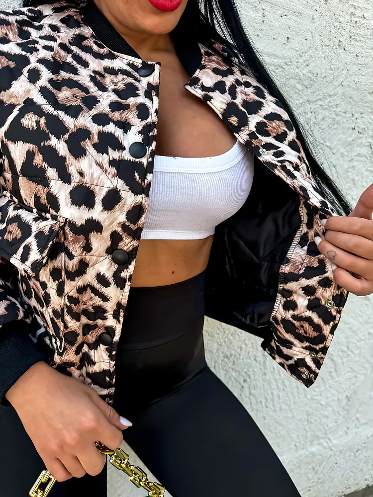 Átmeneti leopárdmintás bomber kabát KIMA - next