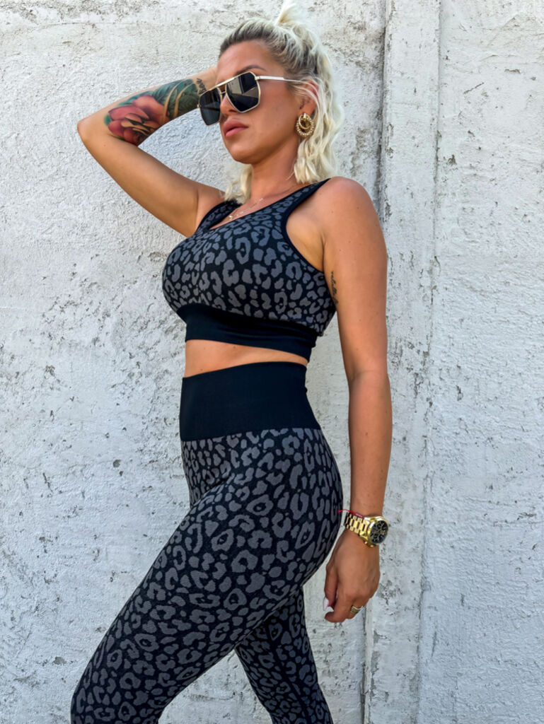 Leopárdmintás fitness szett SAVANNAH