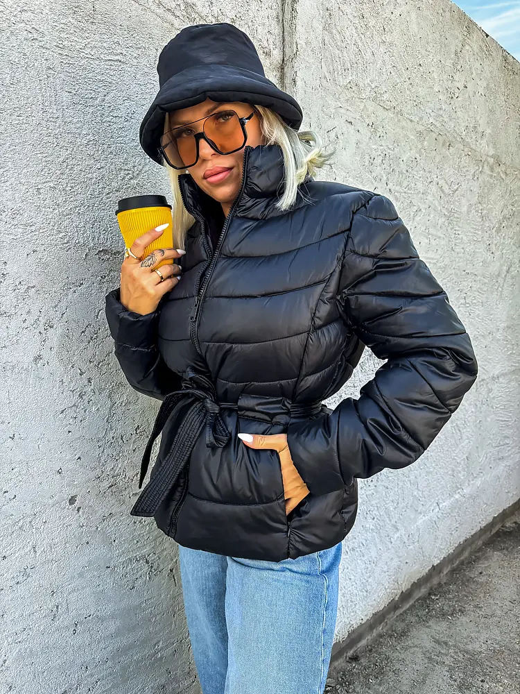 Steppelt átmeneti kabát övvel JENNIFER