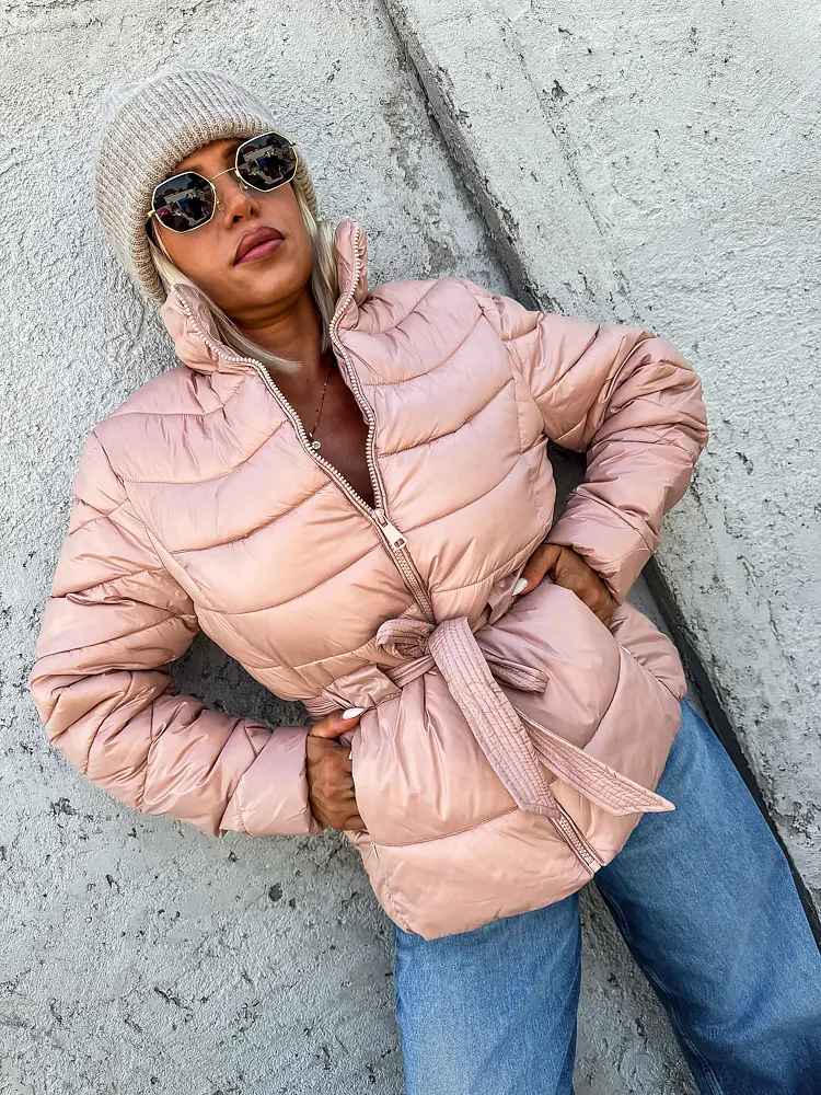 Steppelt átmeneti kabát övvel JENNIFER