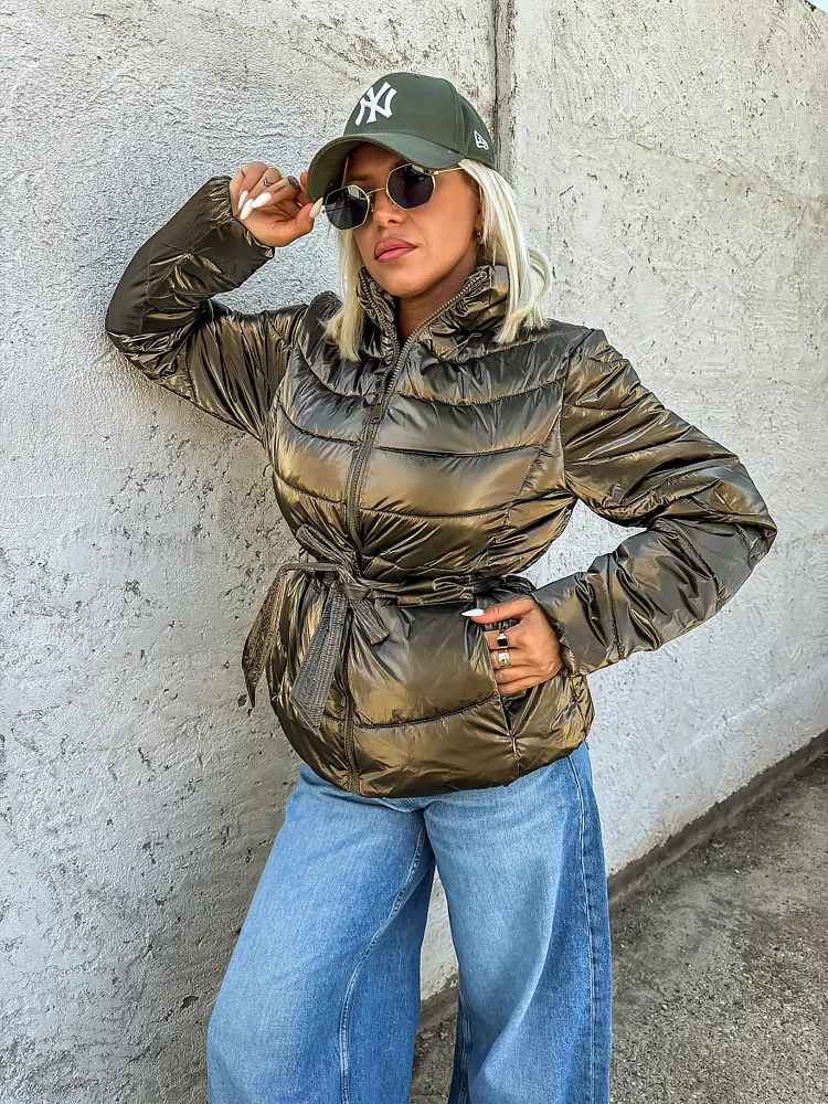 Steppelt átmeneti kabát övvel JENNIFER