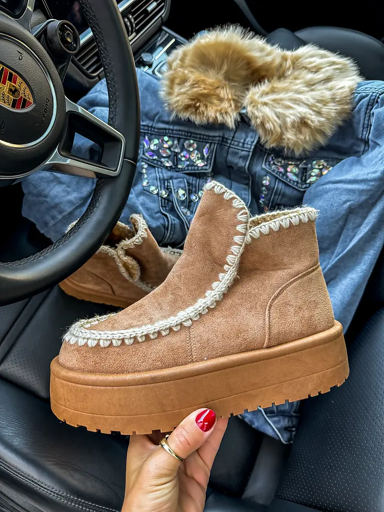 Velúr bokacsizma DELILA