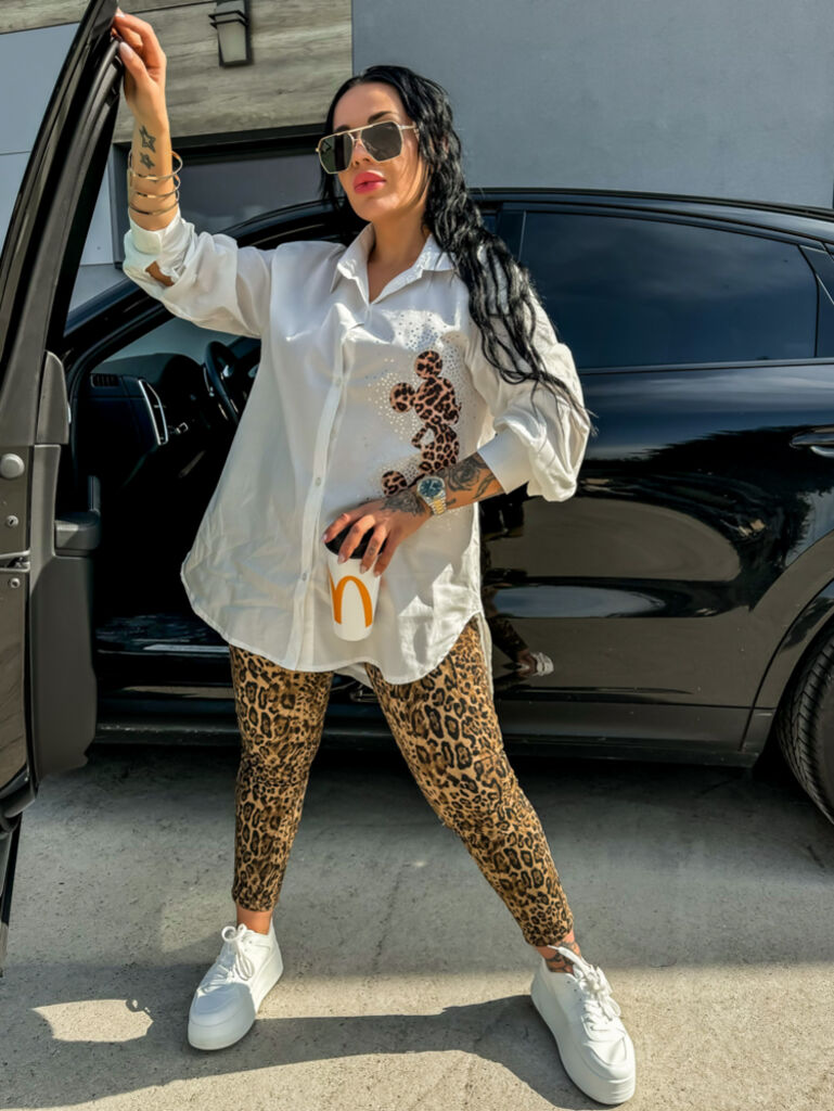 Nyomtatott mintás hosszú oversized ing MAERA