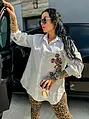 Nyomtatott mintás hosszú oversized ing MAERA