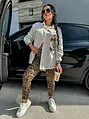 Nyomtatott mintás hosszú oversized ing MAERA