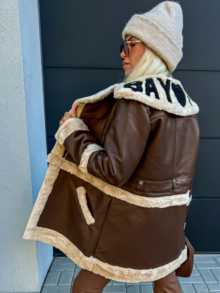 Bélelt műbőr kabát BRITA - next