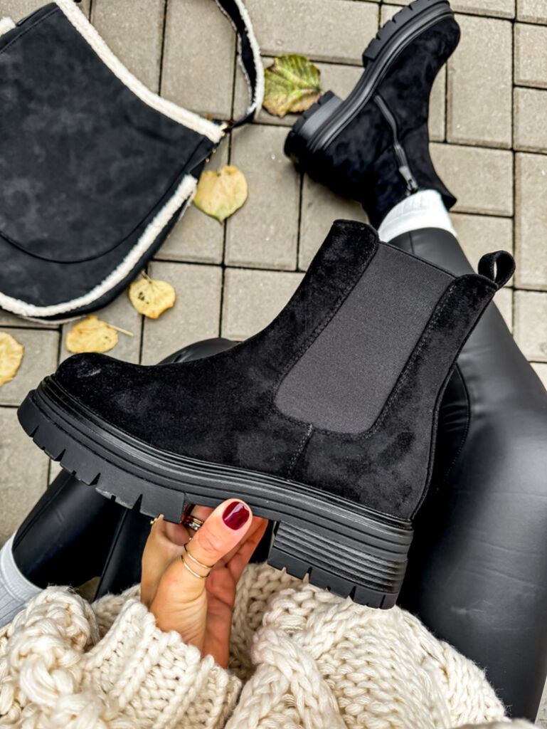 Velúr bokacsizma HOLLY