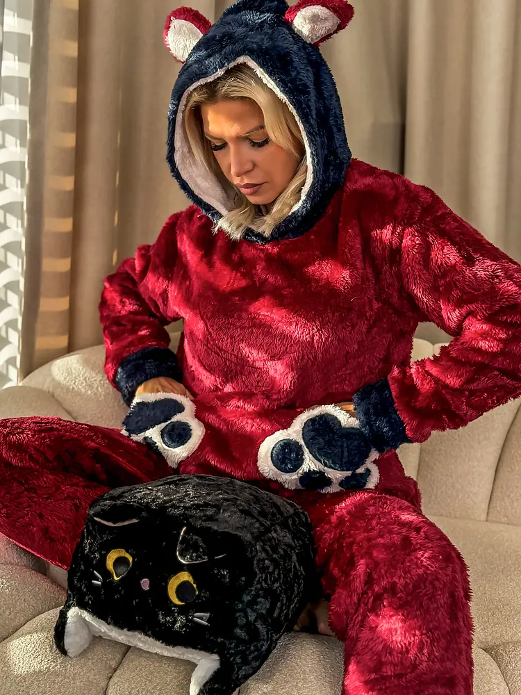 Kapucnis plüss pizsama LORY - next