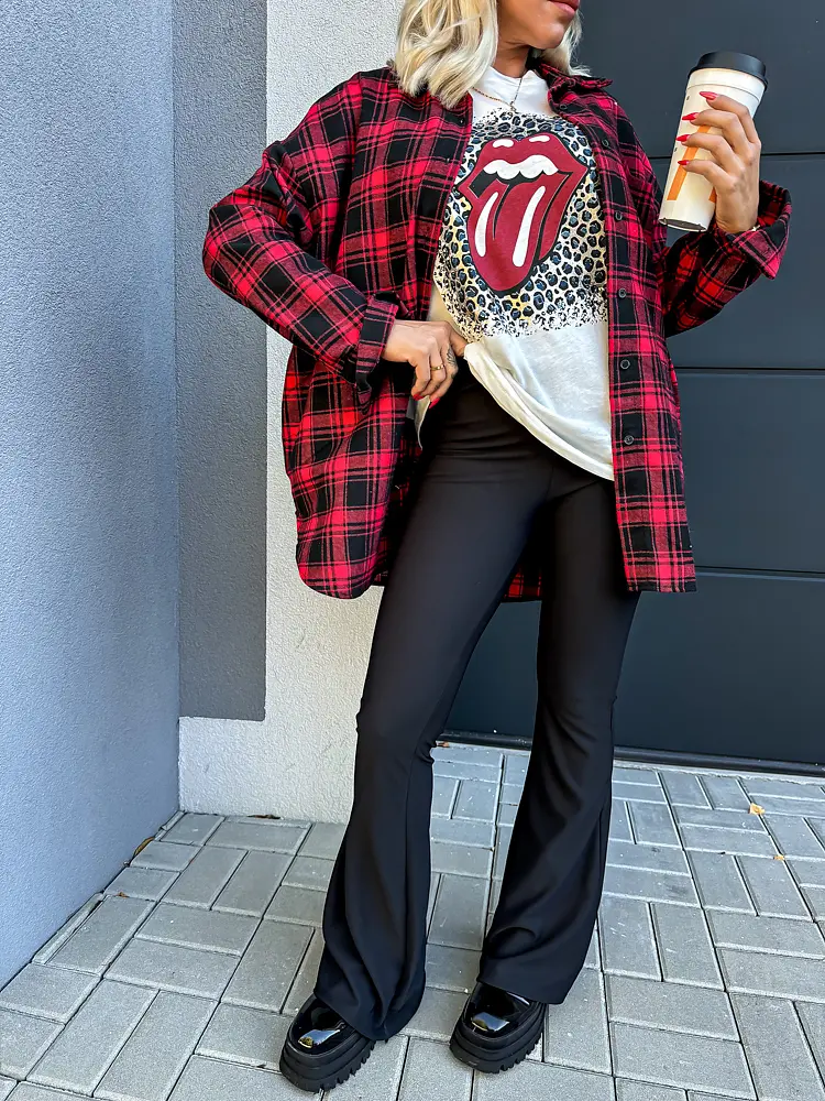 Bordázott anyagú trapéz nadrág LEANA - next