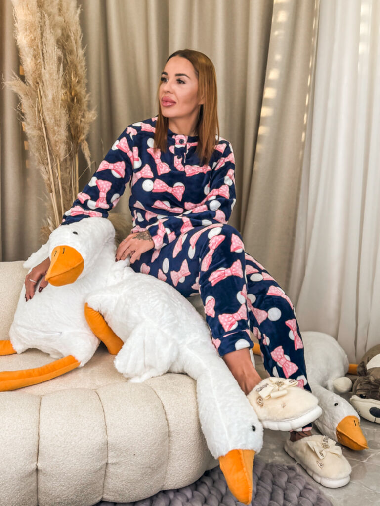 Női plüss pizsama RIBBON - next