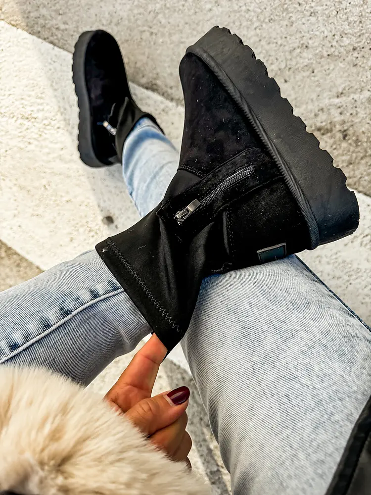 Velúr bokacsizma DORETTA