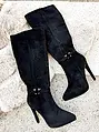 Fekete magasszárú csizma ANAISE