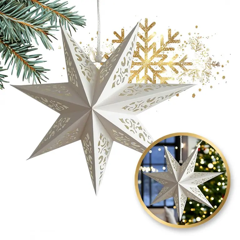 Nagy karácsonyi papírcsillag 3D - 35 cm - next