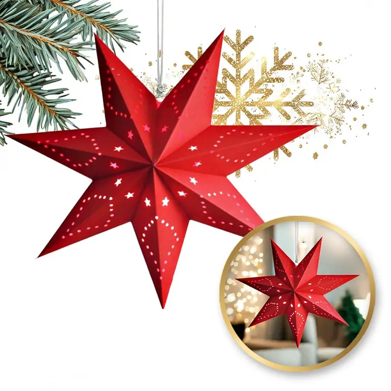 Nagy karácsonyi papírcsillag 3D - 35 cm - next