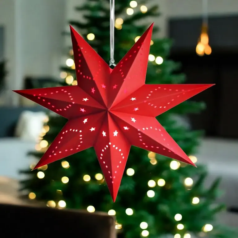 Nagy karácsonyi papírcsillag 3D - 45 cm