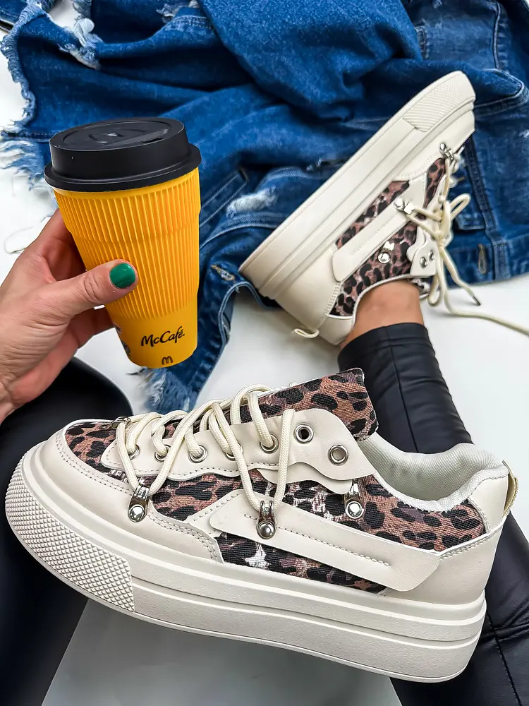 Leopárdmintás női sportcipő LEYNA - next